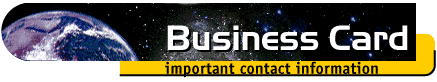 Business Card: important contact information